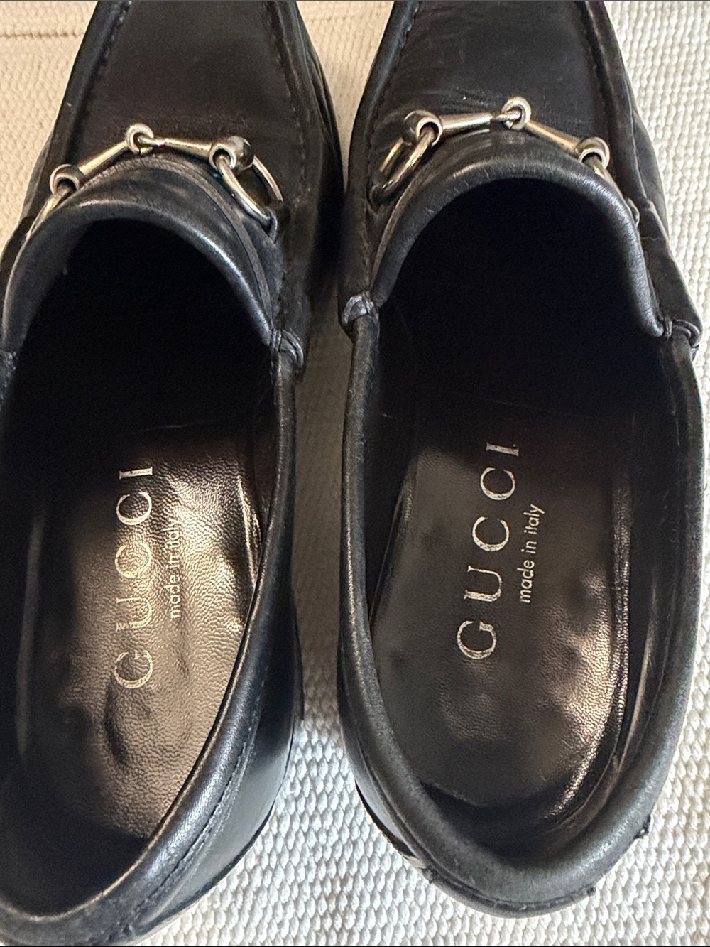 Gucci Black Leather Horsebit Slip-On Loafers - Picture 8 of 12